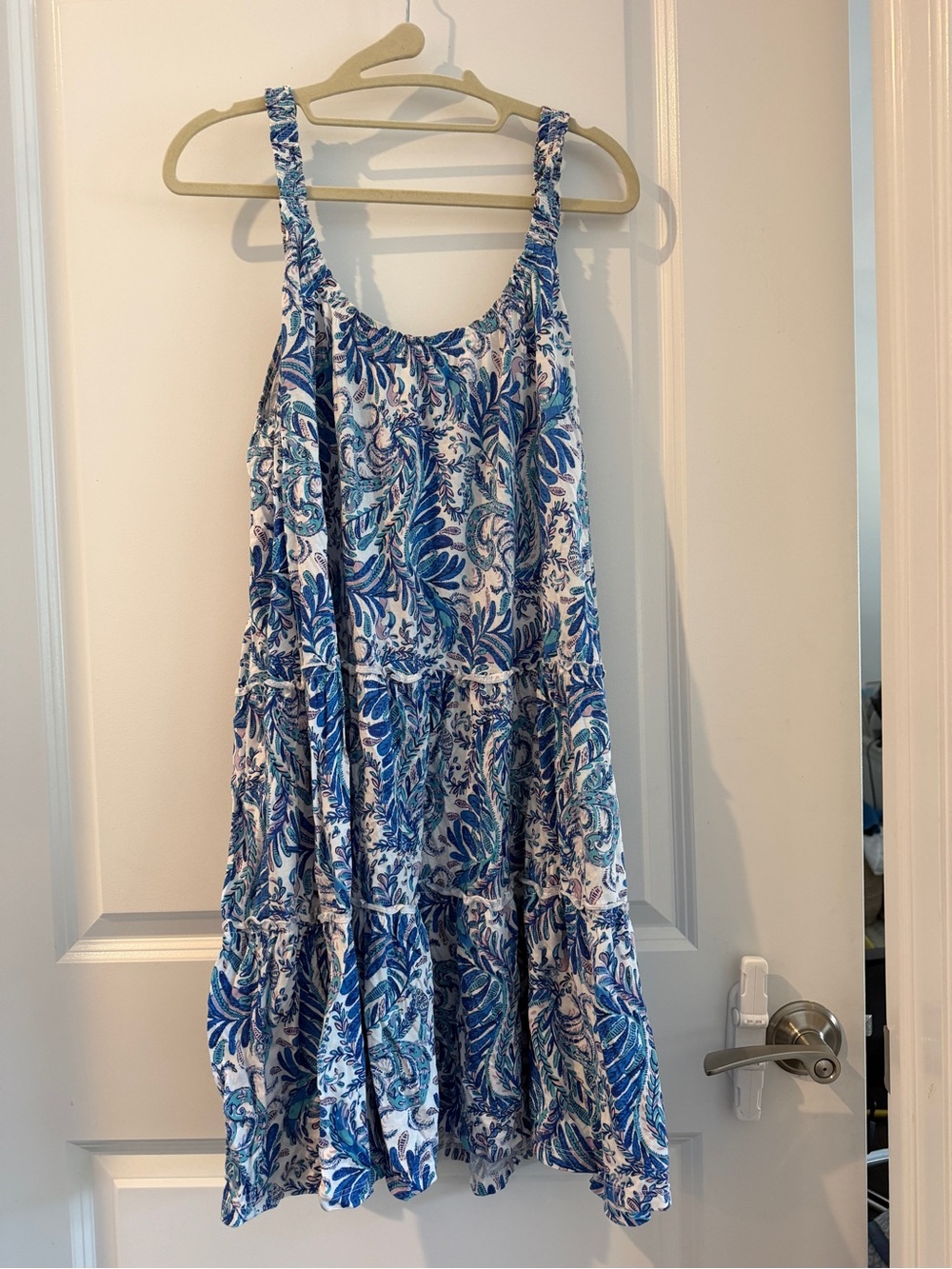 Lilly Pulitzer Blue and White Paisley Mini Dress